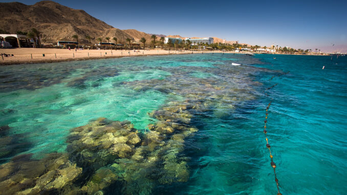 Eilat Coral Beach Nature Reserve in the Red Sea in Israel.