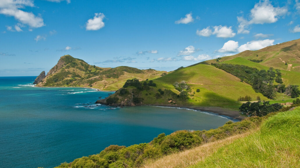 Fletcher Bay in Coromandel seaside, New Zealand.