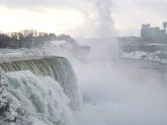 Niagara Falls State Park in the winter, New York.