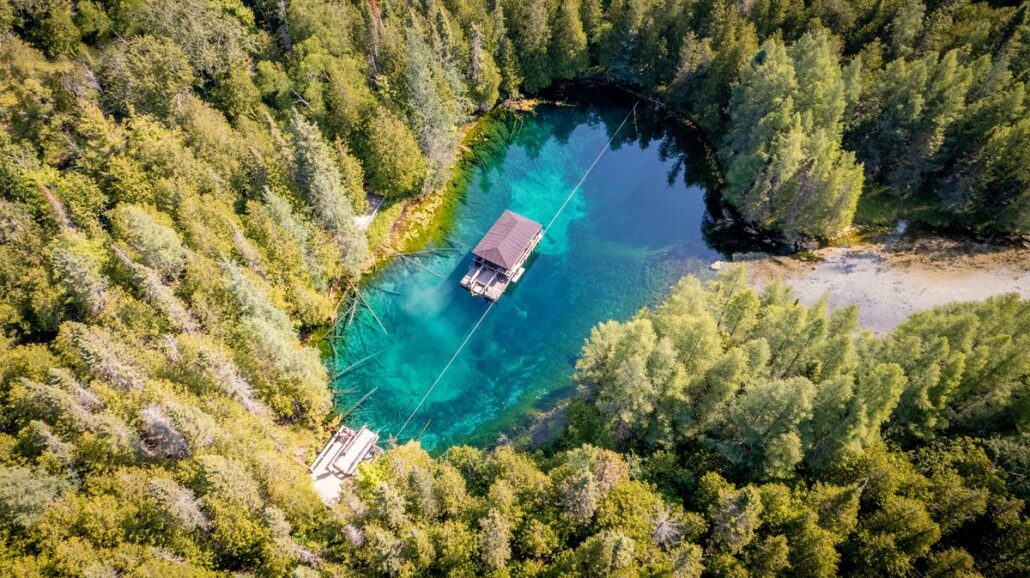 Palms Book State Park is home to Michigan's largest freshwater spring.