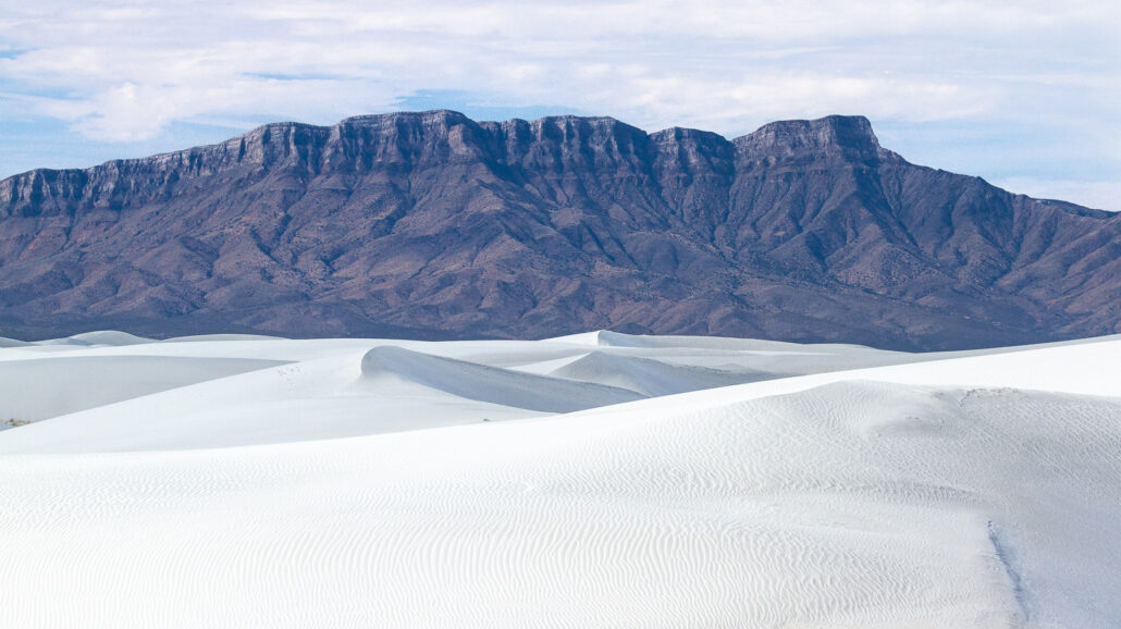 Fossil human footprints were found at an undisclosed location at White Sands National Park in New Mexico.