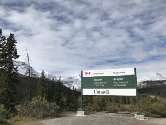 Alberta's largest national park is closed due to a huge wildfire.