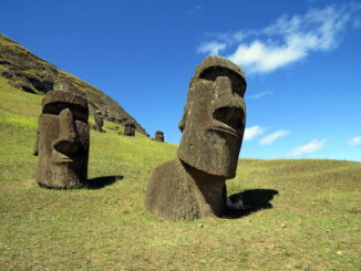 The moai of Rapa Nui National Park, Chile.