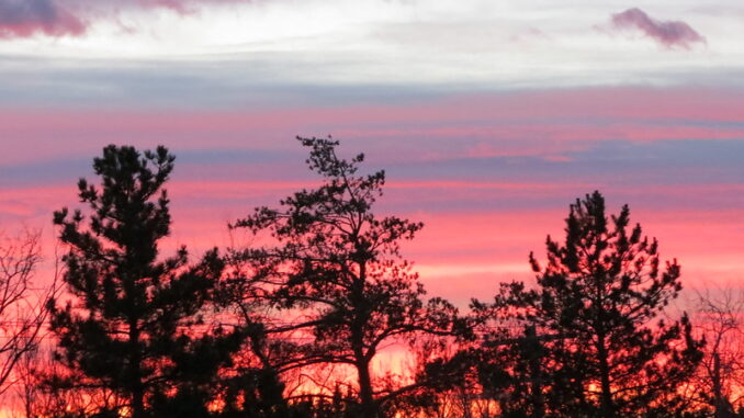 Sunset at Golden Gate Canyon State Park in Colorado.