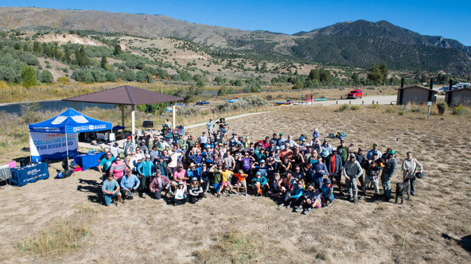 A trash cleanup event at Upper Colorado River Recreation Area in central Colorado to celebrate National Public Lands Day 2022.