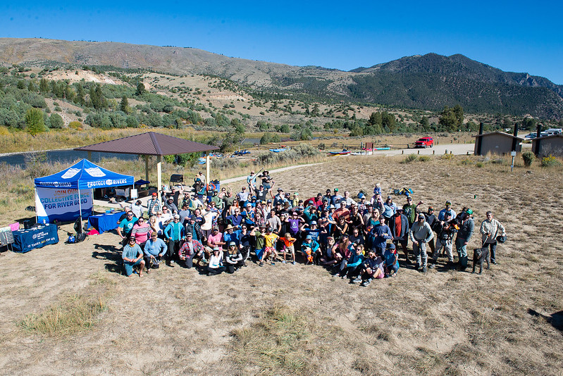 A trash cleanup event at Upper Colorado River Recreation Area in central Colorado to celebrate National Public Lands Day 2022.