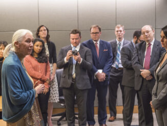 Jane Goodall meeting with US diplomats in October 2015.