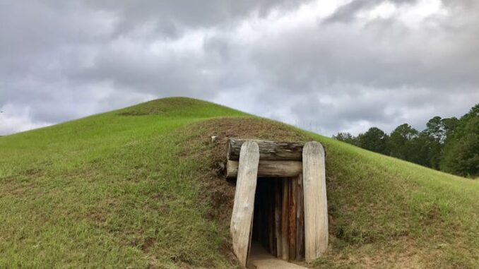 Earth Lodge at Ocmulgee Mounds shows an example of earthworks that are over 1,000 years old.